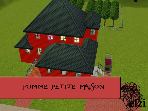 Sims 3 — Pomme Petite Maison by elzi — A quaint home for thosesims who like outdoorsy life, and apples! The name means