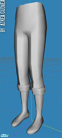 Sims 2 — Barefoot Cuffed Jeans for Adult Males - Mesh AG45 by aikea_guinea — Barefoot Cuffed Jeans for Adult Males - Mesh