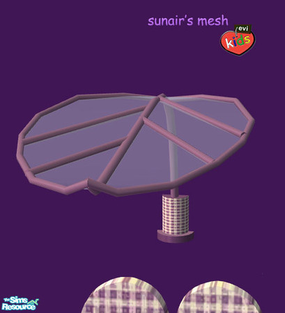 Sims 2 — evi My room - shading by evi — Part of a kids' purple bedroom