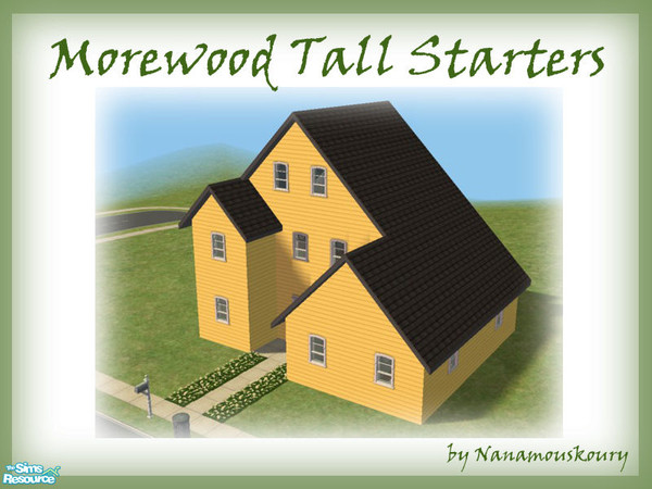 Sims 2 — Morewood Tall Starters - Yellow by Nanamouskoury — Spacious starter houses to be filled with more furniture and