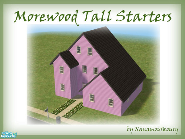 Sims 2 — Morewood Tall Starters - Violet by Nanamouskoury — Spacious starter houses to be filled with more furniture and