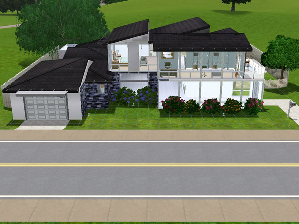 Sims 3 — Willow Tree House by drama-queen — Willow Tree House This house has 3 good sized bedrooms,2.5 bathrooms, a big