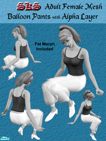 Sims 2 — Mesh_AFB Harem Pants by 71robert13 — This double layered mesh form the base for some exraordinary Harem Pants