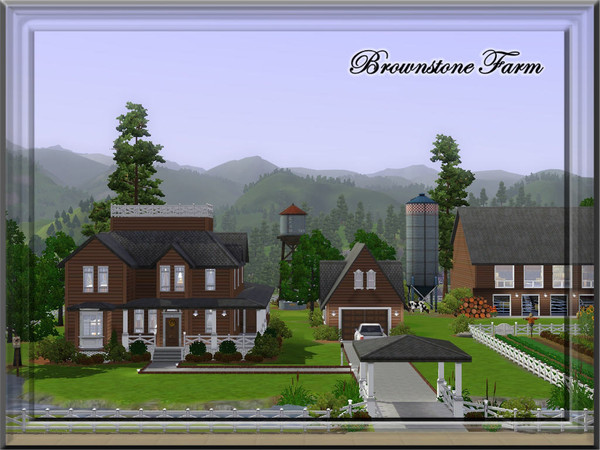Sims 3 — Brownstone Farm by JCIssette — This beautiful country-style farm is for sale and will be perfect for any of your