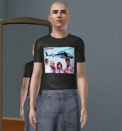 Sims 3 — Airwolf Tee by evilerci — This Airwolf shirt looks as good as the day it was made