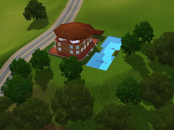 Sims 3 — 647 Farmer Valley Road by niniomr — This lot is fully furnished with a massive pool, two car garage, and