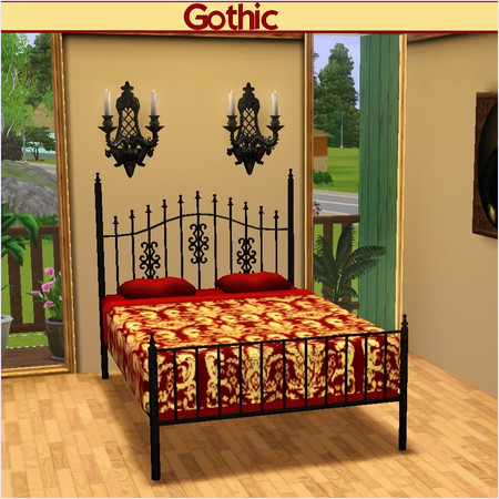 Sims 3 — Gothic Wrought Iron Bed by Dgandy — Poly count: 5490.