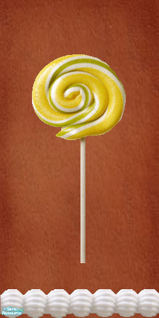 Sims 2 — Gingerbread yellow green white lolly pop frosting wall set  - Wlgblollypopyllwgrnwhtfrostbase by Kaeliana