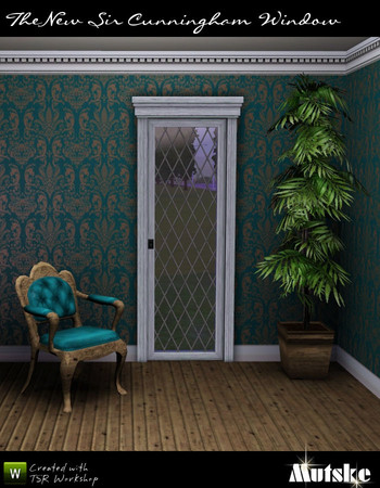 Sims 3 — Door brasserie with glass 1x1  by Mutske — Matches the Sir Cunningham Window. New Diamond Lead, wallmask problem