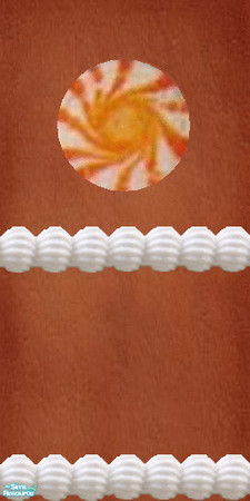 Sims 2 — Gingerbread orange candy wall set - Wlgbcndyorfrostmidbase by Kaeliana BrightStar — Gingerbread walls with