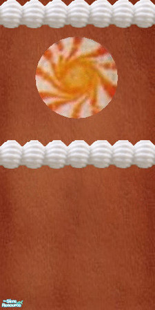 Sims 2 — Gingerbread orange candy wall set - Wlgbcndyorfrosttrimmid by Kaeliana BrightStar — Gingerbread walls with