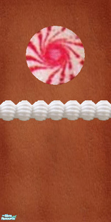 Sims 2 — Gigerbread red candy wall set - Wlgbcndyredfrostmid by Kaeliana BrightStar — Gingerbread walls with red candy