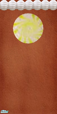 Sims 2 — Gingerbread yellow candy wall set - Wlgbcndyyllwfrosttrim by Kaeliana BrightStar — Gingerbread walls with yellow