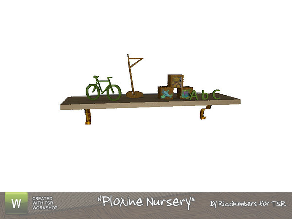 Sims 3 — Ploxine Nursery Shelf by TheNumbersWoman — We don't want to be tripping on the toys. So I bring you Shelf! By