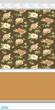Sims 2 — Grandma\'s Garden Wall Collection - #17 by paintedladysims — 17 of 21 wall designs in the collection.