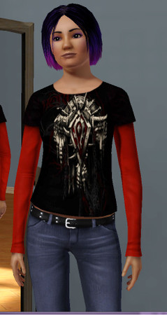 Sims 3 — World of Warcraft Horde Crest 2 Female by elke — Let them know that your actions are always... FOR THE HORDE! 