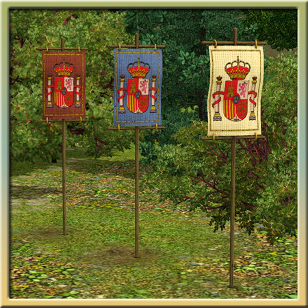 Sims 3 — Castle Coat Of Arms Banner by Cyclonesue — Let everyone know there's someone important at home!