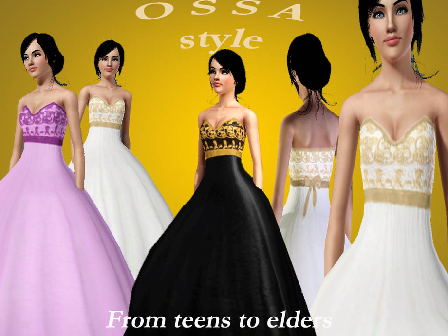 The Sims Resource - OSSA - Dress F068 Empire Line