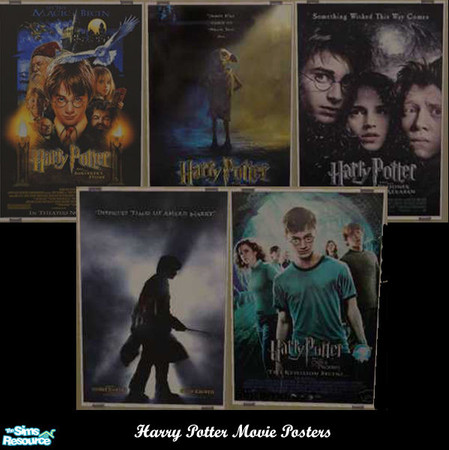 Sims 2 — Harry Potter Movie Posters by shannon730 — Set of movie posters from all five Harry Potter Movies. Can be found