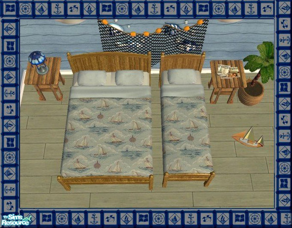 Sims 2 — Boats at Sea Bedding by jeni — Originally created for the residents of Beacon Falls, this collection of bedding