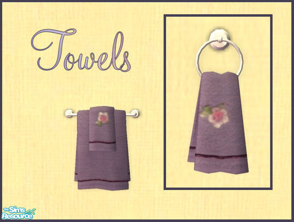 Sims 2 — TC46 Eisbaer's Bathroom - Towels by tlkaska — This lavender bathroom was designed for Texture Challenge 46. Set