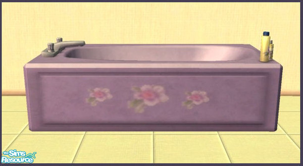 Sims 2 — TC46 Eisbaer's Bathroom - Bathtub by tlkaska — This lavender bathroom was designed for Texture Challenge 46. Set