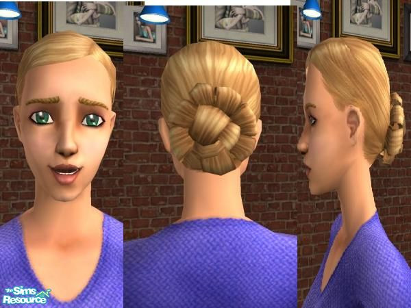Sims 2 — Celebrations Bun without the Veil by irene_maf — Always wanted the bun from Celebrations without the veil? Well