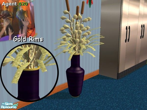 Sims 2 — A420 Fancy Dark Purple Base for Vase by Agent420 — A Fancy Dark Purple Base for Marilu's Hat Shop - Vase MESH.