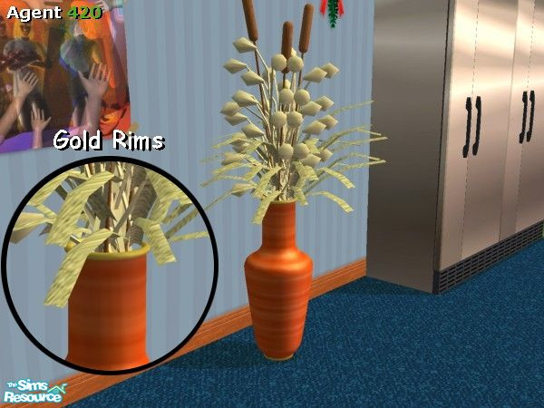 Sims 2 — A420 Fancy Orange Base for Vase by Agent420 — A Fancy Orange Base for Marilu's Hat Shop - Vase MESH. Awesome