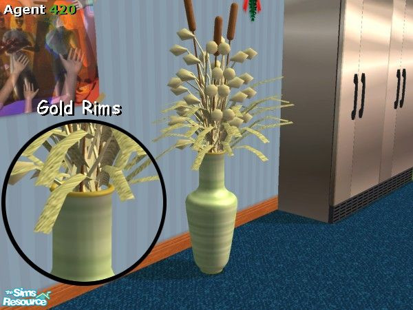 Sims 2 — A420 Fancy Spearmint Base for Vase by Agent420 — A Fancy Spearmint Base for Marilu's Hat Shop - Vase MESH.