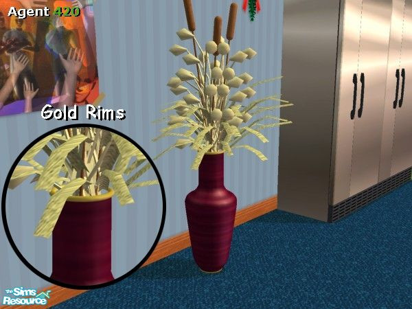 Sims 2 — A420 Fancy Juicy Red Base for Vase by Agent420 — A Fancy Juicy Red Base for Marilu's Hat Shop - Vase MESH.