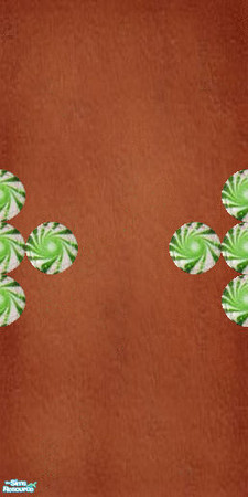 Sims 2 — Gingerbread green white candy set 1 - Wlgbcndygrnwhtlftrghtmid by Kaeliana BrightStar — Gingerbread walls with