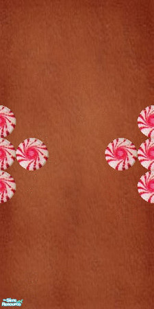 Sims 2 — Gingerbread red white candy set 1 - Wlgbcndyredwhtlftrghtmid by Kaeliana BrightStar — Gingerbread wall with red