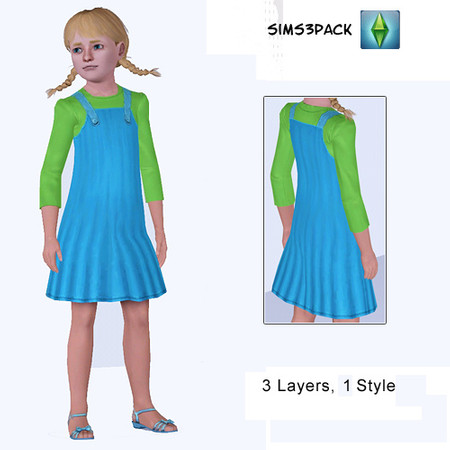Sims 3 — Oepu CF Overall Dress by oepu — Overall dress for female childs by oepu