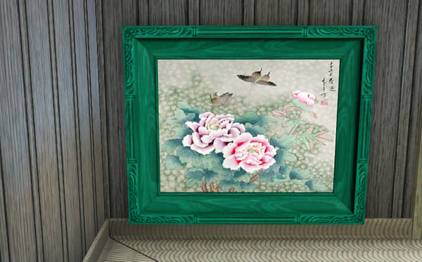 Sims 3 — Chinese Blossoms 02 by Eboluh — A painting of Chinese flower blossoms.