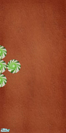 Sims 2 — Gingerbread green & white wall set 2 - Wlgbcndygrnwhtlftmid by Kaeliana BrightStar — A gingerbread wall for