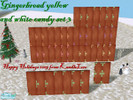 Sims 2 — Gingerbread green & white candy set 3 by Kaeliana BrightStar — Gingerbread wall with green and white candy