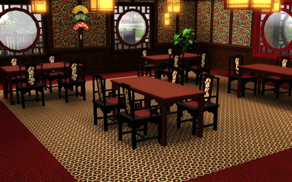 Sims 3 — The Chinese Rose Restaurant by daisylee — Comfortable restaurant with game room on second floor. The old Harris
