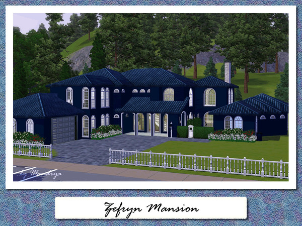 Sims 3 — The Zefryn Mansion - No CC by Illandrya — The spacious interior of this large family home gives plenty of room