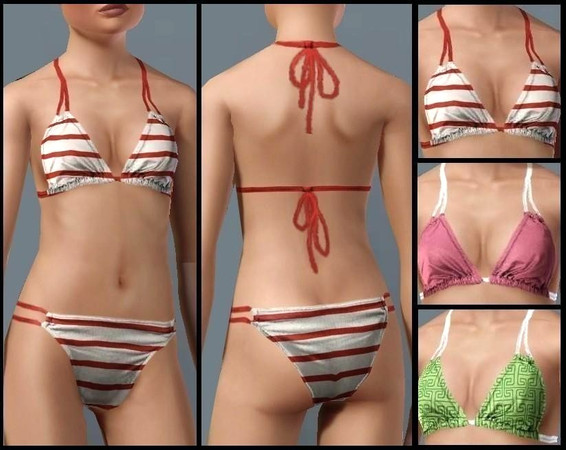 Sims 3 — JP38 Bikini Top by juttaponath — Bikini top for teens.