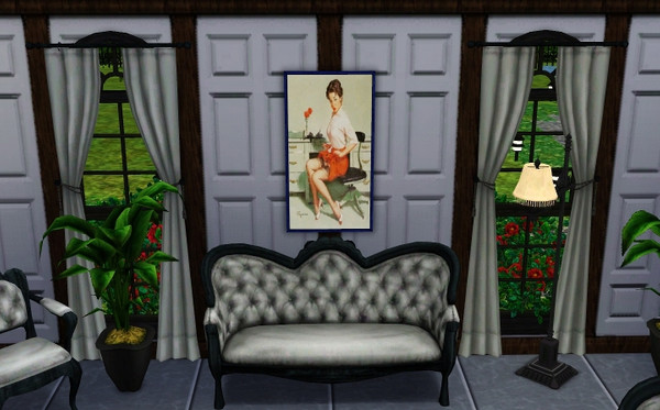 Sims 3 — Spotty Performance Pin Up by evilerci — Poster of the Elvgren Pin-up Spotty Performance.