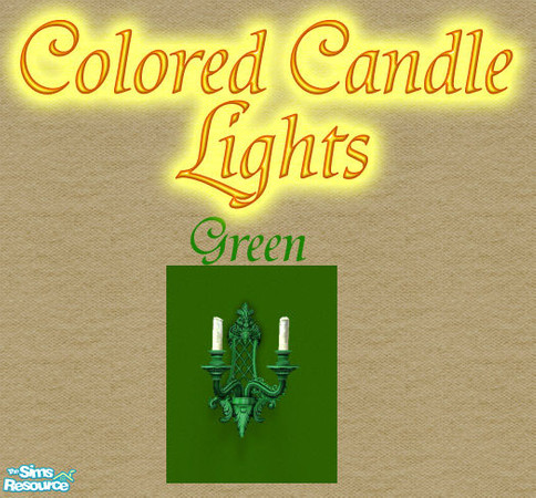 Sims 2 — 4 Elegant Candle Light Recolors - Green by ad27 — Why just use the boring rusty candles, when you can have