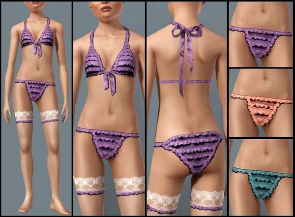 Sims 3 — JP48 Ruffle Pants by juttaponath — Ruffle pants for teens.