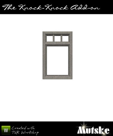Sims 3 — Window Short 1x1 Contemporary "Knock Knock" by Mutske — Matches the Door double contemporary