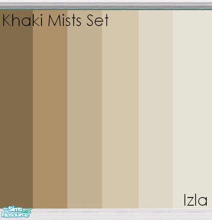 Sims 2 — Khaki Mists Set by Izla — This is a set of 6 deluxe wall paints ready for your Sims' homes! Download and enjoy.