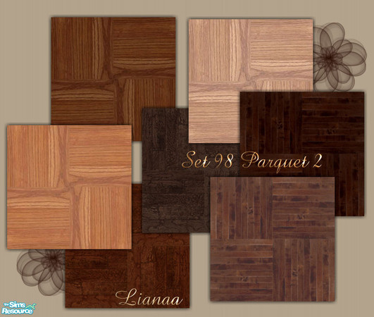 Sims 2 — Set 98 Parquet 2 by Lianaa — Set 98 Parquet 2 - wood floors, 3 styles, 2x2