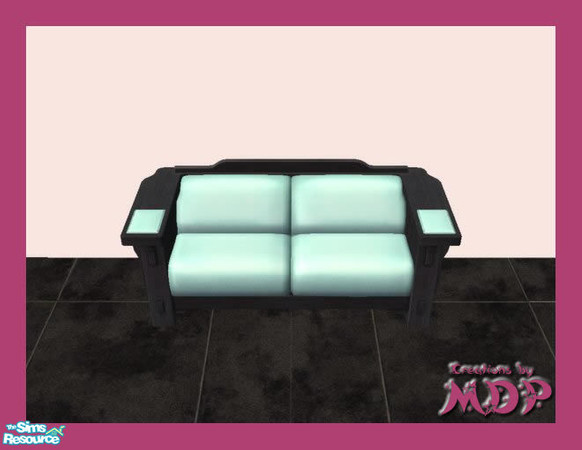 Sims 2 — MDP Pastel Teal Mission Seats by MelandStv — There are 6 colourful upholsteries in this set. Colours the living