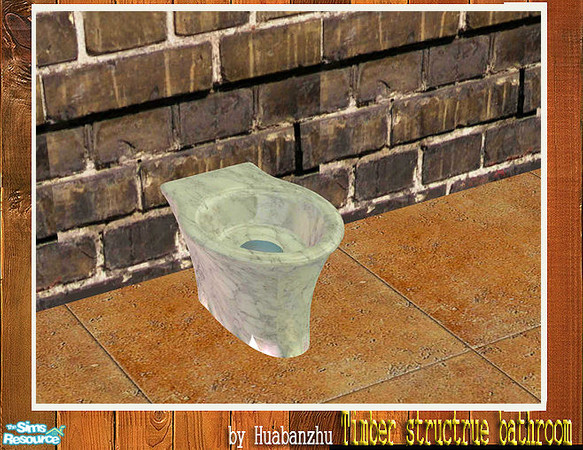 Sims 2 — Timber structrue bathroom  - toilet by huabanzhu — 