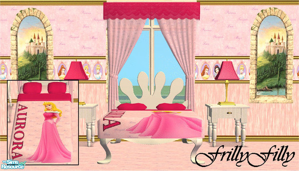 Sims 2 — Disney Princess Bedroom Set by frillyfilly — Disney Princess Bedroom Set