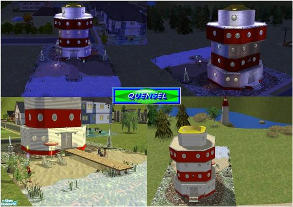 Sims 2 — Quengel 7 by Quengel — A lighthouse! For a couple, or a sailor. Size 3x2. TESTED in game! If ya like my house/s,